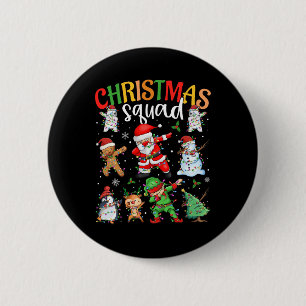 Christmas Squad Santa Dabbing Elf Family Matching 6 Cm Round Badge