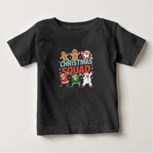 Christmas Squad Santa Dabbing Elf Family Matching Baby T-Shirt