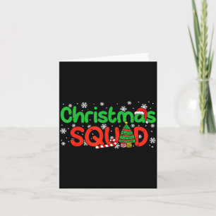 Christmas Squad Santa Dabbing Elf Family Matching  Card