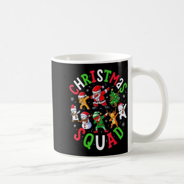 Christmas Squad Santa Dabbing Elf Family Matching  Coffee Mug (Right)