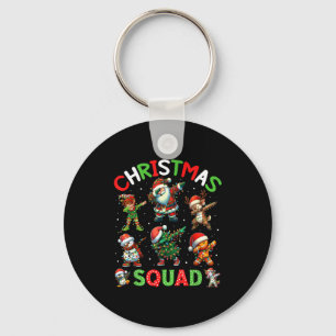 Christmas Squad Santa Dabbing Elf Family Matching Key Ring
