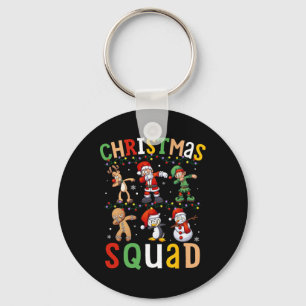 Christmas Squad Santa Dabbing Elf Family Matching Key Ring