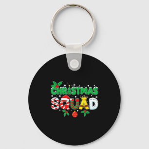 Christmas Squad Santa Dabbing Elf Family Matching Key Ring