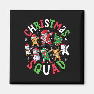 Christmas Squad Santa Dabbing Elf Family Matching  Magnet