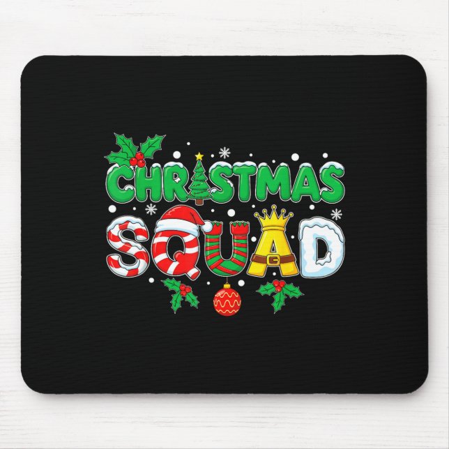 Christmas Squad Santa Dabbing Elf Family Matching  Mouse Mat (Front)