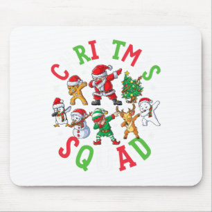 Christmas Squad Santa Dabbing Elf Family Matching Mouse Mat