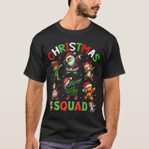 Christmas Squad Santa Dabbing Elf Family Matching T-Shirt