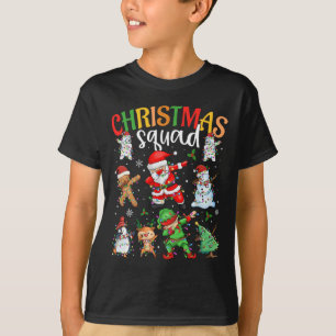 Christmas Squad Santa Dabbing Elf Family Matching T-Shirt