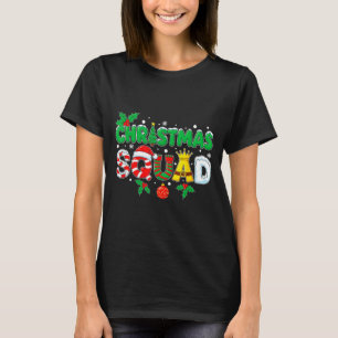 Christmas Squad Santa Dabbing Elf Family Matching  T-Shirt