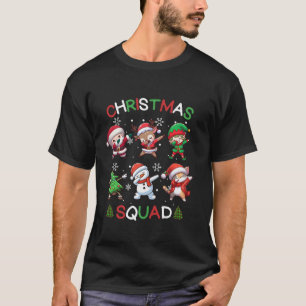 Christmas Squad Santa Dabbing Elf Family Reunion M T-Shirt