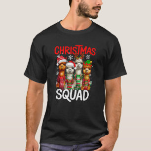 Christmas Squad Santa Elf Reindeer Alpacas Matchin T-Shirt