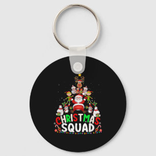 Christmas Squad Santa Elf Tree Xmas Family Matchin Key Ring