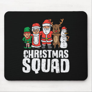Christmas Squad Santa Elf Xmas Family Kids Boys Mouse Mat