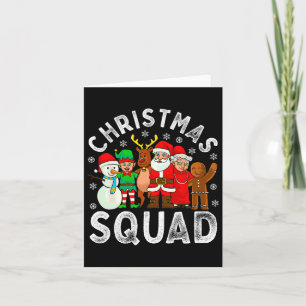 Christmas Squad Santa Family Matching Pyjamas Xmas Card