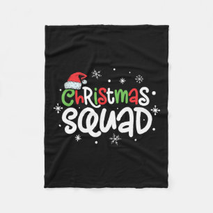 Christmas Squad Santa Family Matching Pyjamas Xmas Fleece Blanket