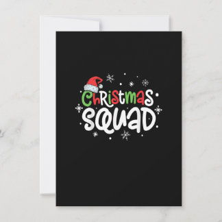 Christmas Squad Santa Family Matching Pyjamas Xmas Invitation