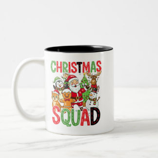 Christmas Squad Santa Family Matching Xmas Two-Tone Coffee Mug