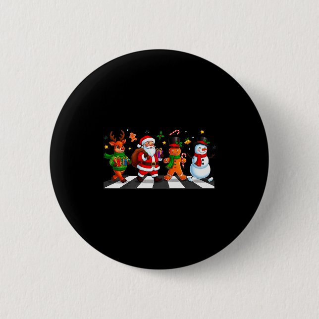Christmas Squad Santa Gingerbread Xmas Men Women K 6 Cm Round Badge (Front)