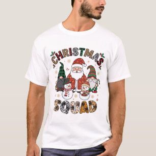 Christmas Squad Santa Gnomes Snowmen Leopard Zebra T-Shirt