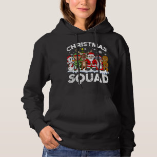 Christmas Squad Santa Reindeer Elf Snowman Funny X Hoodie