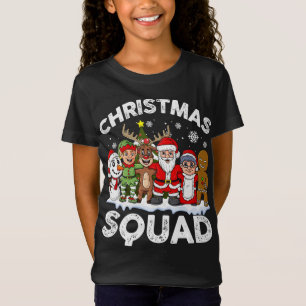 Christmas Squad Santa Reindeer Elf Snowman Funny X T-Shirt
