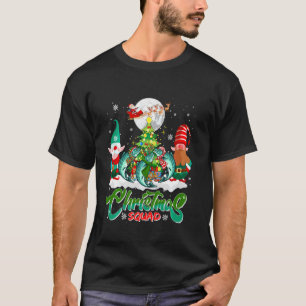 Christmas Squad Santa Reindeer Three Xmas Salmon F T-Shirt