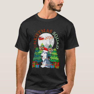 Christmas Squad Santa Reindeer Wolf Xmas Lover Kid T-Shirt