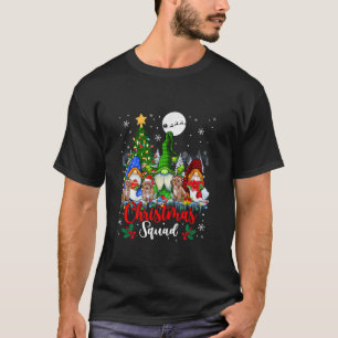 Christmas Squad Three Santa Elf Cockapoos Gnomes X T-Shirt