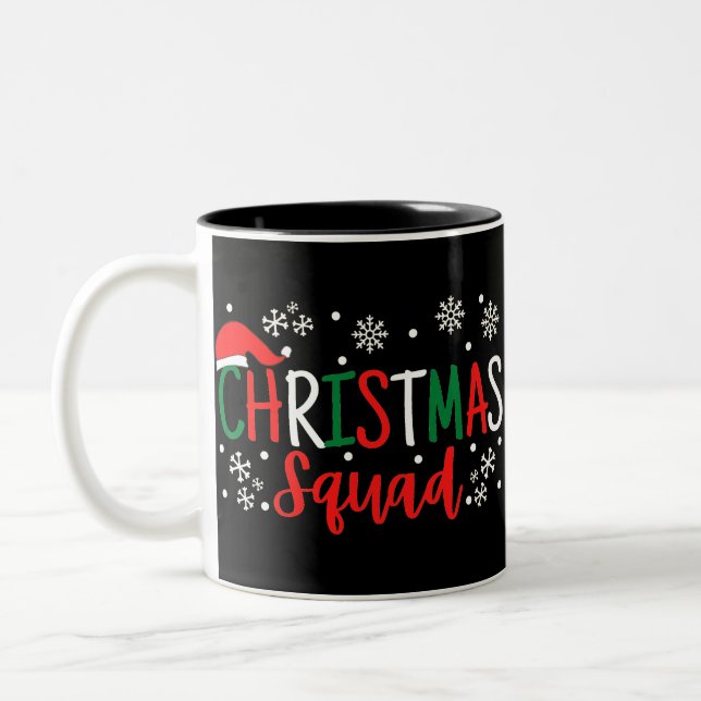 CHRISTMAS SQUAD Two-Tone COFFEE MUG (Left)