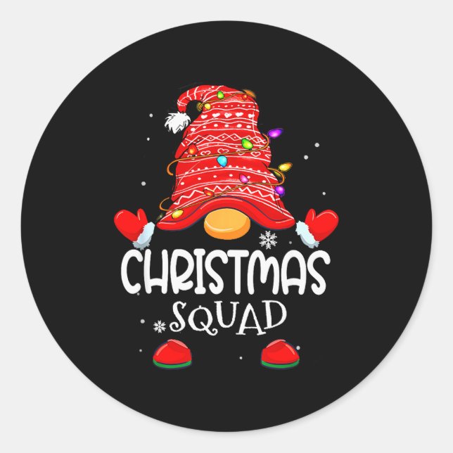 Christmas Squad - Xmas Family Matching Christmas G Classic Round Sticker (Front)