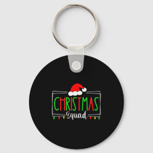 Christmas Squad Xmas Santa Hat Family Matching Paj Key Ring