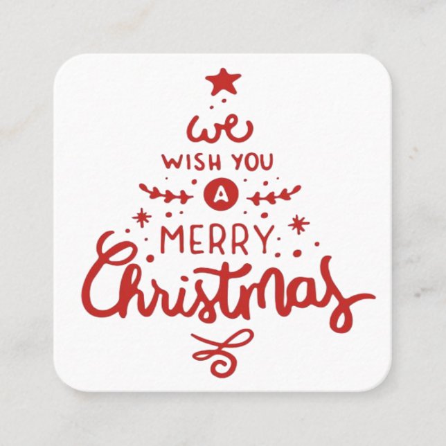 Christmas  square business card (Front)