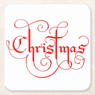 CHRISTMAS SQUARE PAPER COASTER