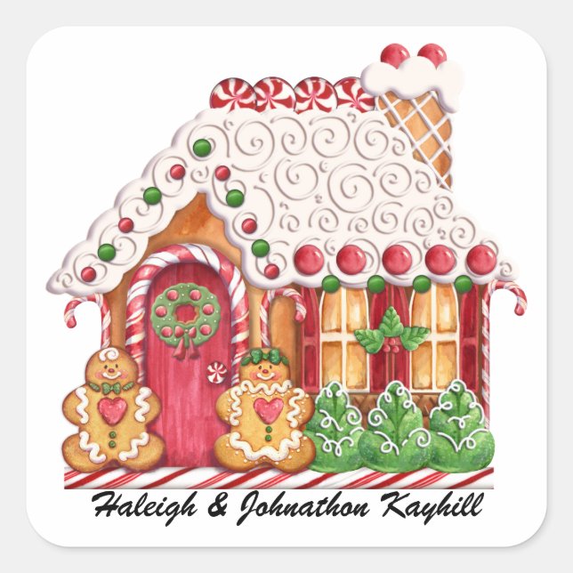 Christmas Square Sticker (Front)