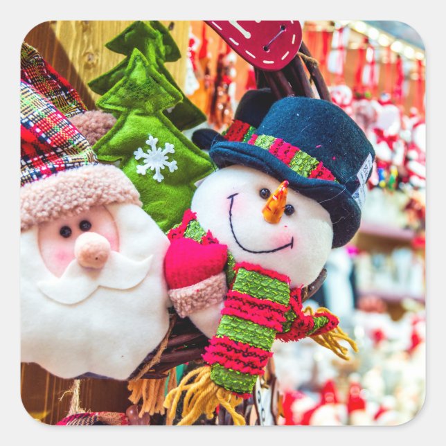 Christmas  square sticker (Front)