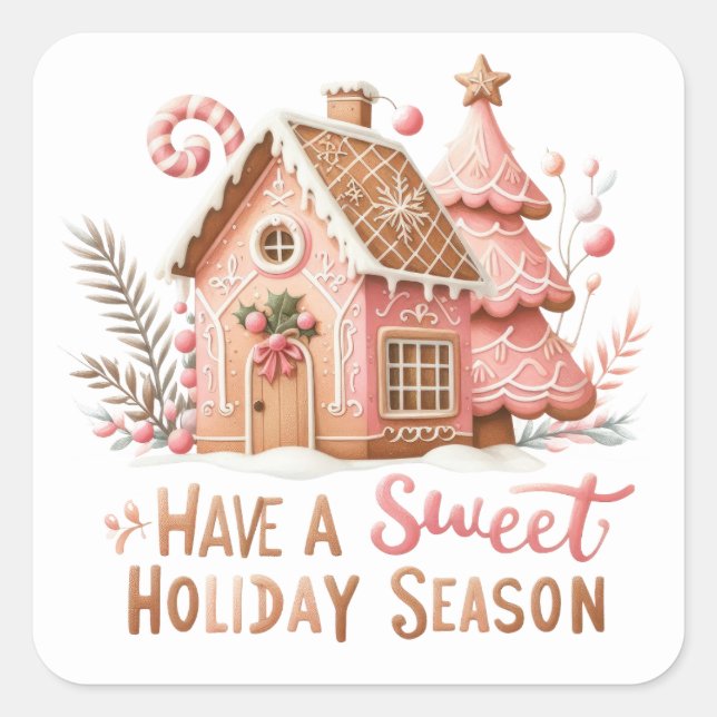 Christmas Square Sticker (Front)