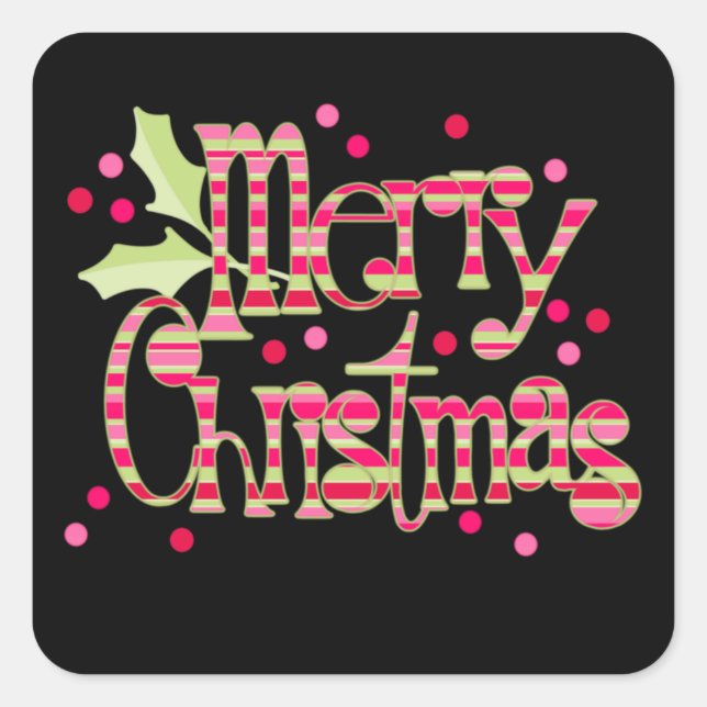 Christmas Square Sticker (Front)