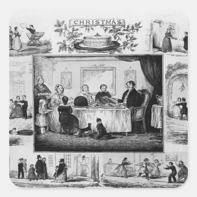 Christmas Square Sticker (Front)