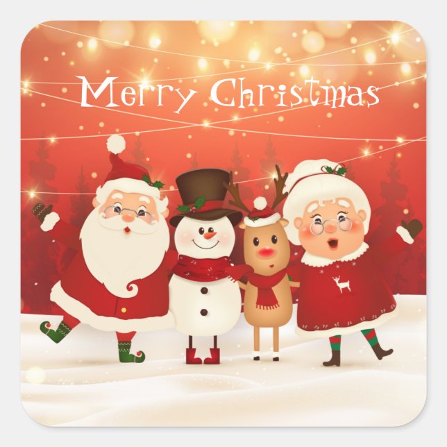 Christmas Square Sticker (Front)