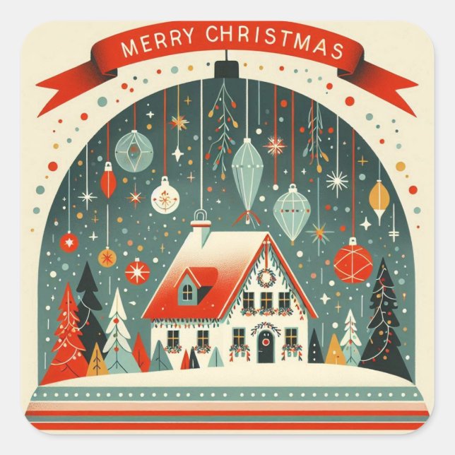 Christmas Square Stickers (Front)