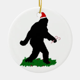 Christmas Squatchin' Ceramic Tree Decoration