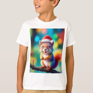 Christmas Squirrel As Santa Claus-56765 T-Shirt