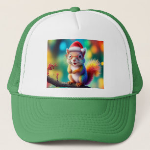 Christmas Squirrel As Santa Claus-56765 Trucker Hat