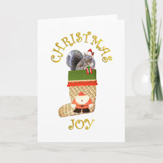 Christmas Squirrel Holiday Card