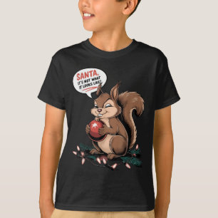 Christmas Squirrel Lights Mpy Squirrel Xmas Orname T-Shirt