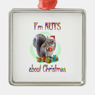 Christmas Squirrel Metal Tree Decoration