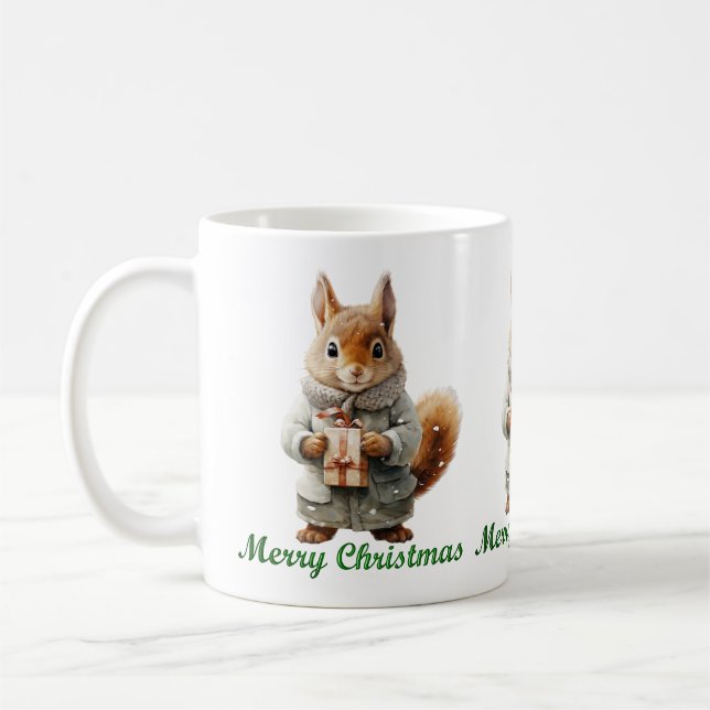 Christmas Squirrel Mug (Left)