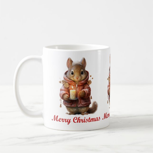 Christmas Squirrel Mug (Left)