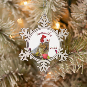 Christmas Squirrel personalised ornament