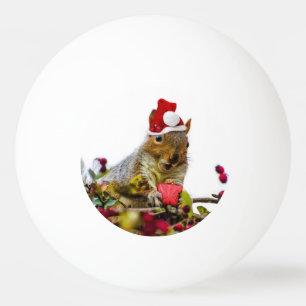 Christmas Squirrel Ping Pong Ball